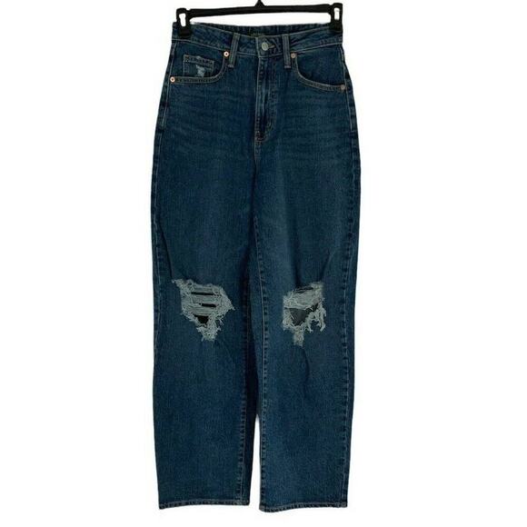 Wild Fable Jeans Women's Size 4/27 Distressed Straight Leg High Rise Baggy Denim - Picture 1 of 12